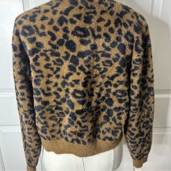 NWT (size small) LINE AND DOT Monroe Leopard Cardigan - Picture 8 of 9